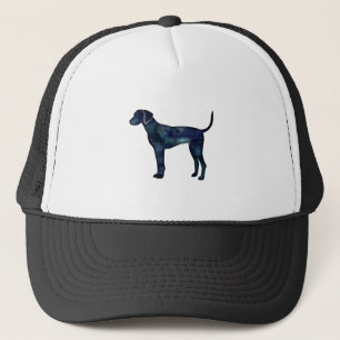 Gorra De Camionero Plott Hound Black Watercolor Silhouette