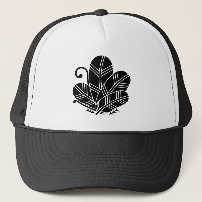 Gorra De Camionero Plumas de halcón en forma de mariposa (Anverso)