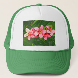 Gorra De Camionero Plumerias rosadas