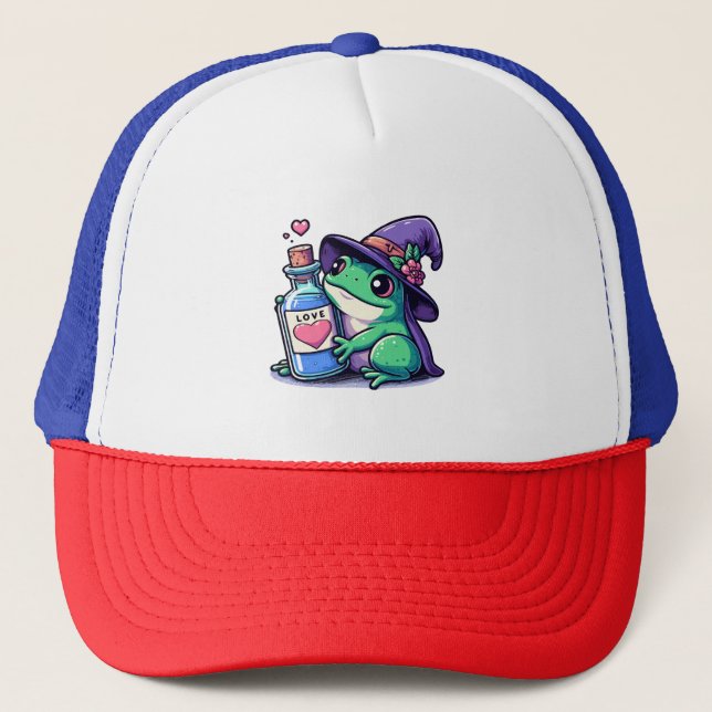 Gorra De Camionero Poción de amor kawaii de bruja (Anverso)