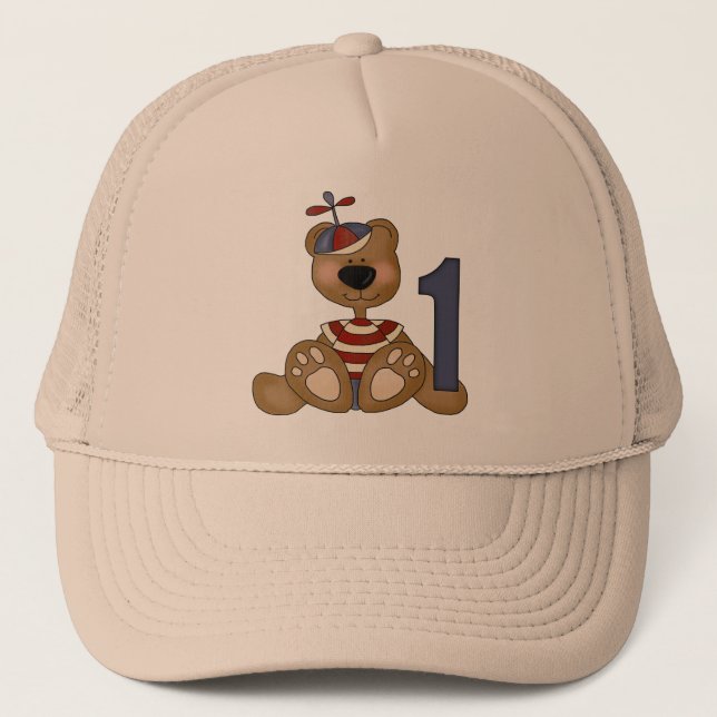 Gorra De Camionero Poco 1r cumpleaños del oso (Anverso)