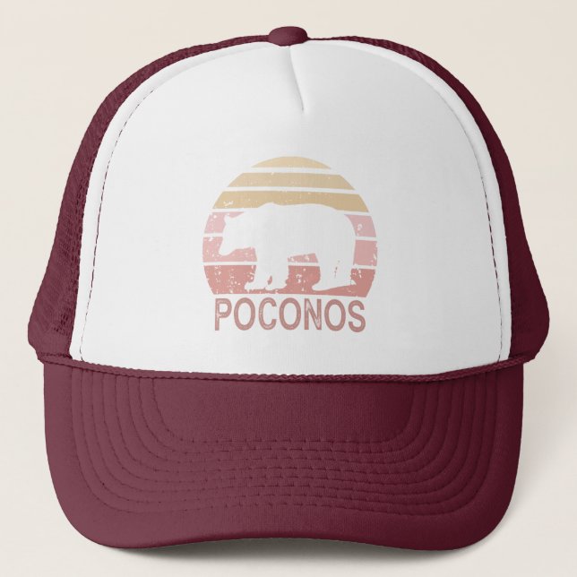 Gorra De Camionero Poconos Retro Bear (Anverso)