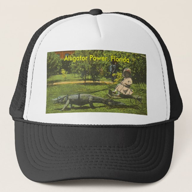 Gorra De Camionero Poder del cocodrilo, la Florida (Anverso)