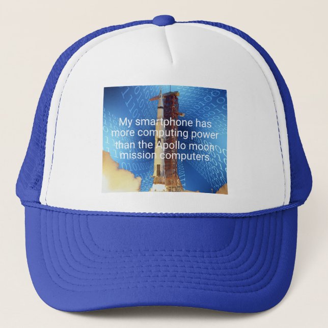 Gorra De Camionero Poder informático Apolo 11 (Anverso)
