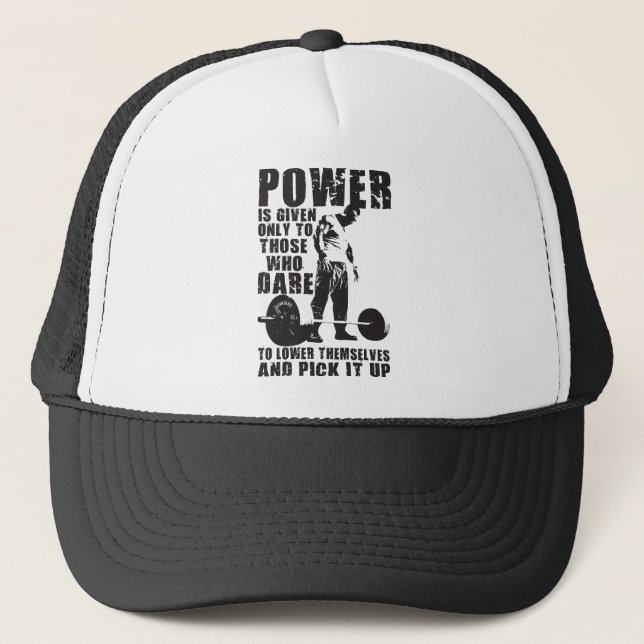 Gorra De Camionero PODER - Motivación de la construcción de cuerpos (Anverso)