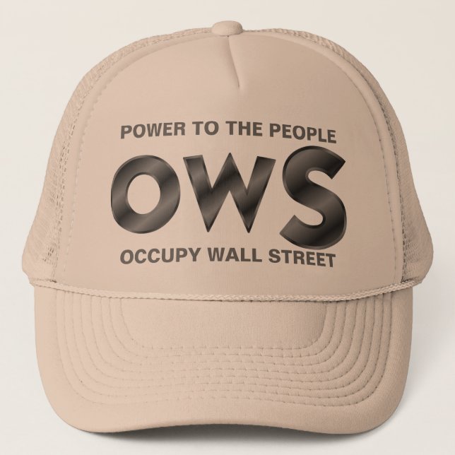 GORRA DE CAMIONERO PODER PARA EL PUEBLO OCUPY WALL STREET (Anverso)