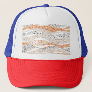 Gorra De Camionero Pointillism Wavy Polka: Textil de Doodle lindo