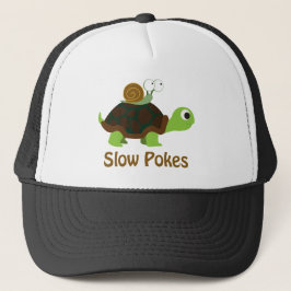 Gorra De Camionero Pokes lentos - Tortuga y caracol