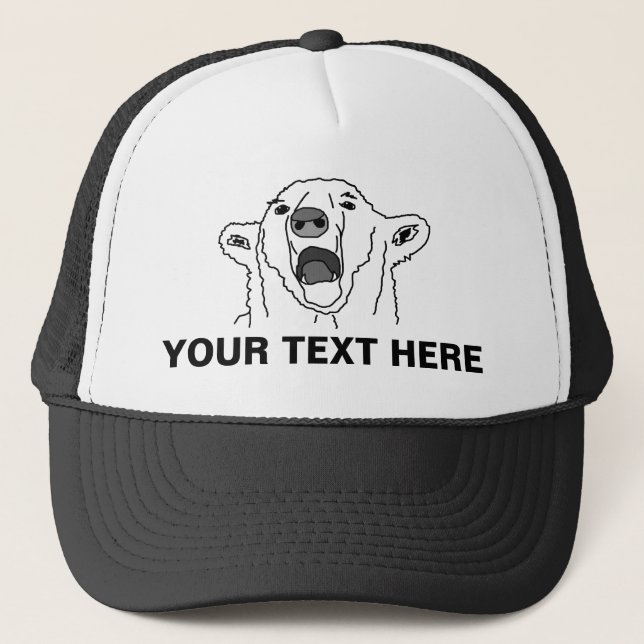 Gorra De Camionero Polar Bear And Your Text (Anverso)