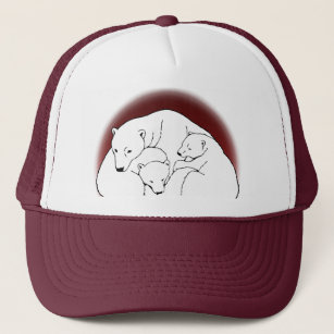 Gorra De Camionero Polar Bear Caps Hats Wildlife Bear Cubs Art Hat
