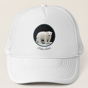 Gorra De Camionero Polar Bear Cub Painting - Oiginal Wildlife Art
