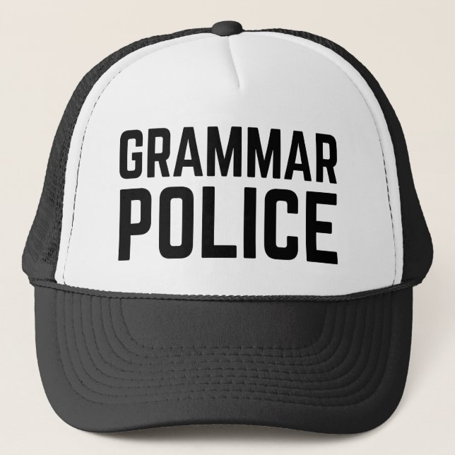 Gorra De Camionero Policía de gramática (Anverso)