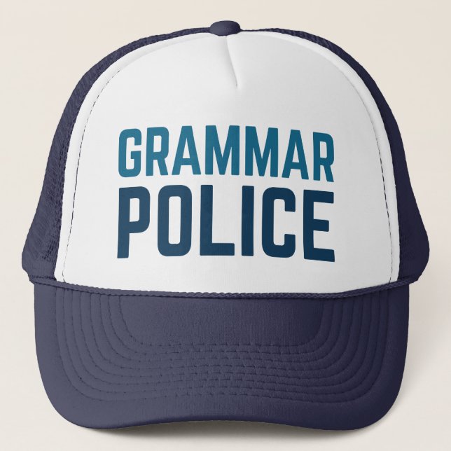 Gorra De Camionero Policía de gramática (Anverso)