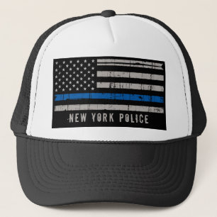 Gorra De Camionero Policía de Línea Azul delgada personalizada