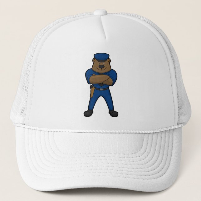 Gorra De Camionero Policía de Oso (Anverso)