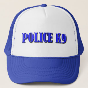 Gorra De Camionero Policía K9 - Línea Azul delgada