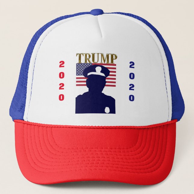GORRA DE CAMIONERO POLICÍA PARA TRUMP (Anverso)