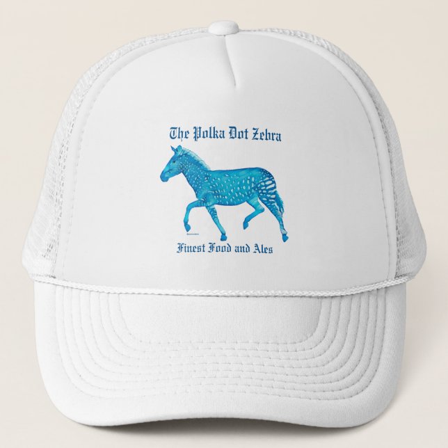 Gorra De Camionero Polka Dot Zebra English Pub - Azul (Anverso)