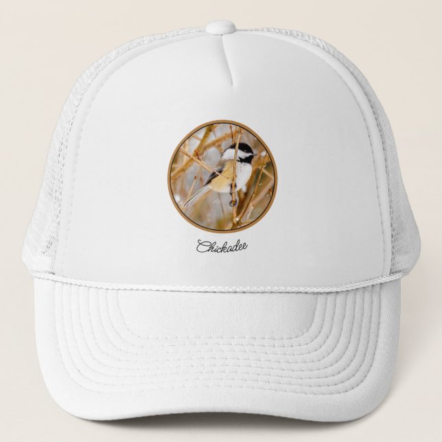 Gorra De Camionero Pollito de punta negra - Fotografía original (Anverso)