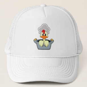 Gorra De Camionero Pollo con olla de cocina