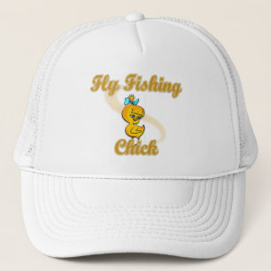 Gorra De Camionero Pollo de pesca de mosca