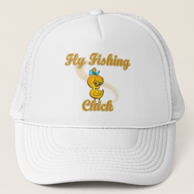 Gorra De Camionero Pollo de pesca de mosca (Anverso)