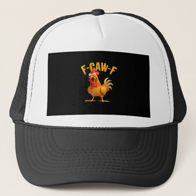 Gorra De Camionero Pollo F-Caw-F Clásico Genial Único (Anverso)