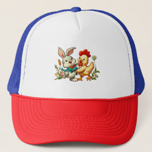 Gorra De Camionero Pollo y conejo personalizado de carne