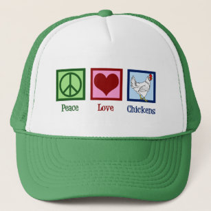 Gorra De Camionero Pollos de amor por la paz