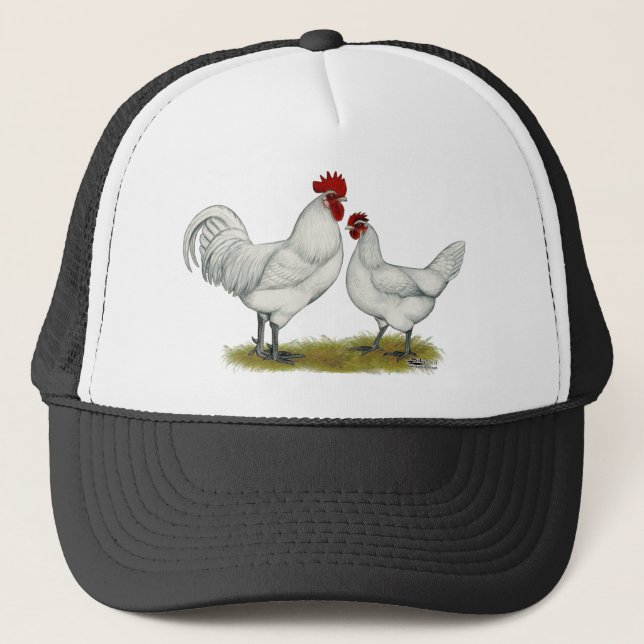Gorra De Camionero Pollos de pie azul (Anverso)