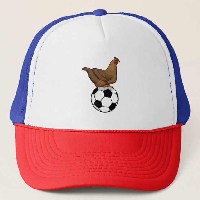 Gorra De Camionero Pollos en deportes de fútbol (Anverso)