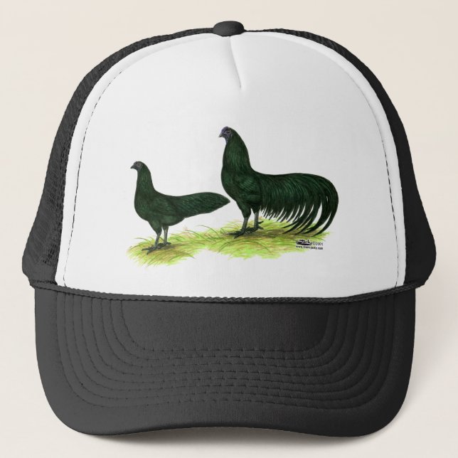 Gorra De Camionero Pollos negros de Sumatra (Anverso)