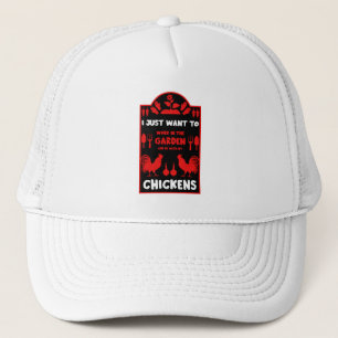 Gorra De Camionero Pollos Y Jardinería