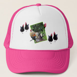 Gorra De Camionero Pollos Y Rooster Peekaboo,