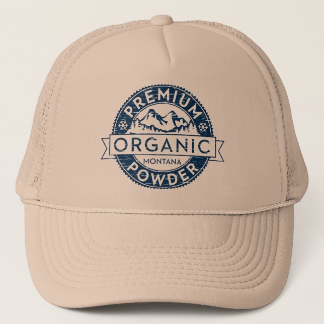 Gorra De Camionero Polvo orgánico superior de Montana (Anverso)