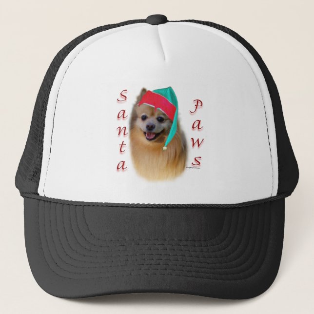 Gorra De Camionero Pomerania Santa Paws (Anverso)