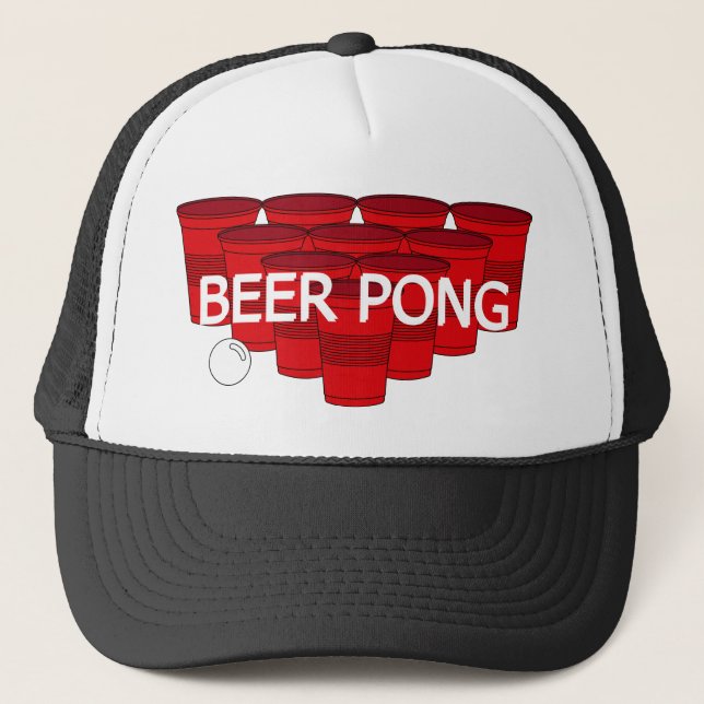 Gorra De Camionero pong de cerveza de universidad (Anverso)
