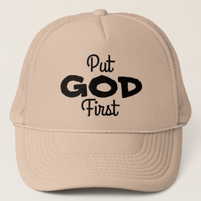 Gorra De Camionero Ponga a DIOS primer (Anverso)