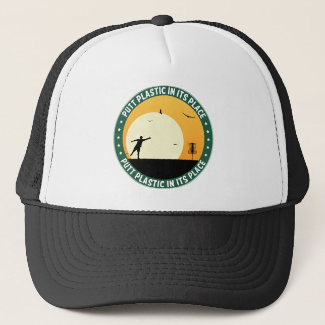 Gorra De Camionero Ponga El Plástico En Su Lugar (Anverso)