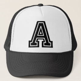 Gorra De Camionero Ponga letras al monograma de "A"