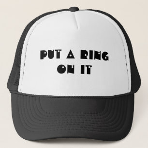 Gorra De Camionero Ponga un anillo en él