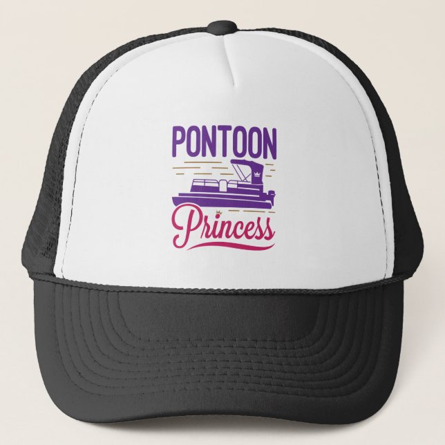 Gorra De Camionero Pontoon Princess Pontooning Motor Booting (Anverso)