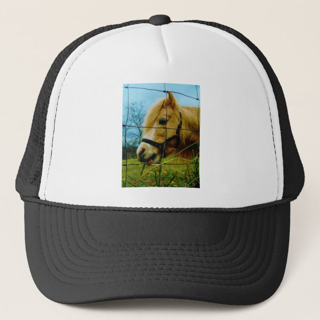 Gorra De Camionero Pony en miniatura rubia / cielo azul de caballo (Anverso)