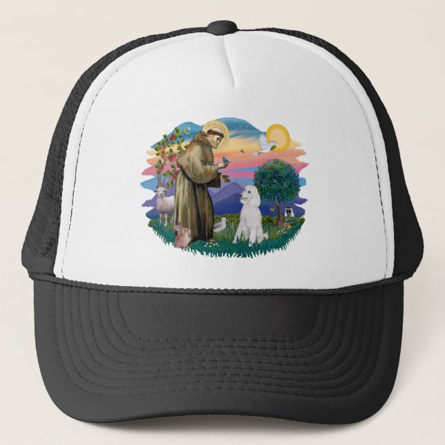 Gorra De Camionero Poodle (blanco estándar) (Anverso)