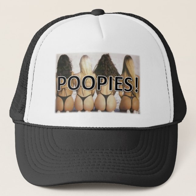 GORRA DE CAMIONERO ¡POOPIES! (Anverso)