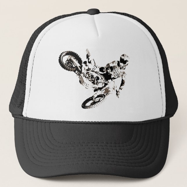 Gorra De Camionero Pop Art Motocross Motoryle Sport (Anverso)