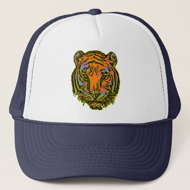 Gorra De Camionero Pop Art TIGER HEAD + tu trasero. e ideas (Anverso)