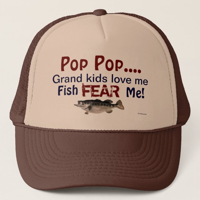 Gorra De Camionero Pop Pop... Los Grandes Niños Me Aman El Pescado Me (Anverso)