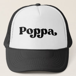 Gorra De Camionero Popa blanca y negra retro