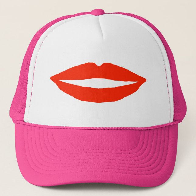 Gorra De Camionero Popcorn Anime Funny Lips Rojas (Anverso)